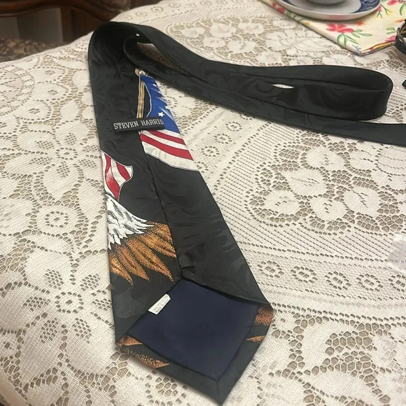 Steven Harris Patriotic American Tie with Eagle, Flag, & Capital Building - Picture 2 of 4